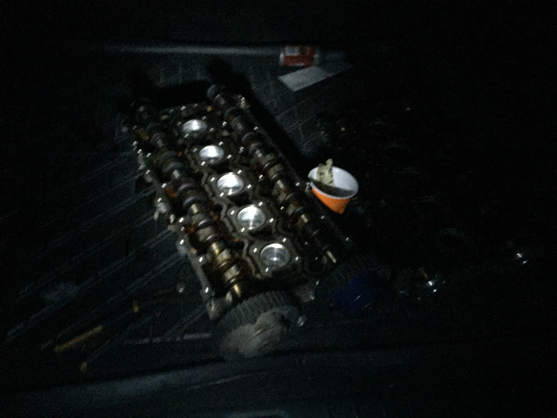 Illustration for article titled Progress on head gasket as of last night.